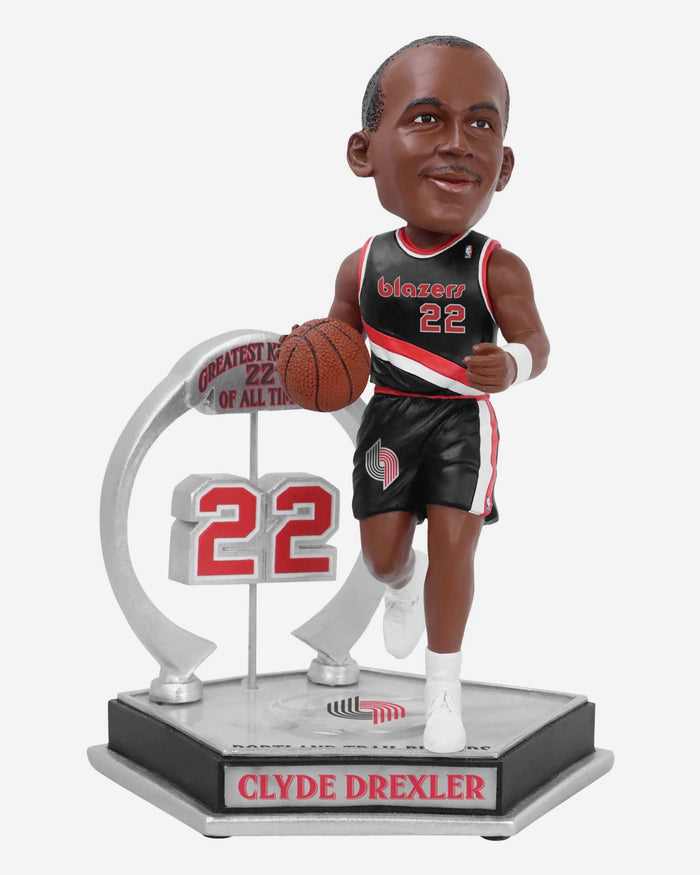 Clyde Drexler Portland Trail Blazers Legendary Number 22 Bobblehead FOCO - FOCO.com
