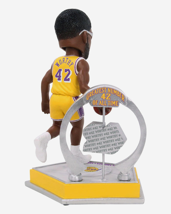 James Worthy Los Angeles Lakers Legendary Number 42 Bobblehead FOCO - FOCO.com