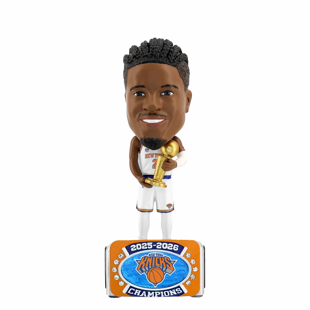 Miles McBride New York Knicks 2026 NBA Champions 6.5 in Ring Base Medium Bighead Bobblehead FOCO - FOCO.com