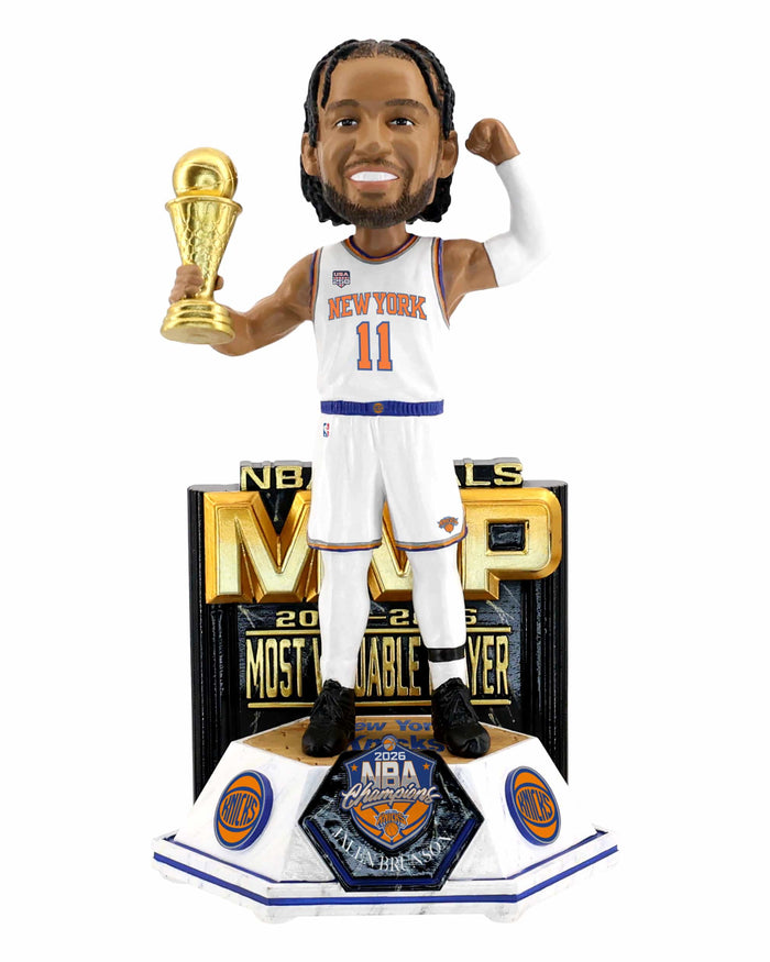 Jalen Brunson New York Knicks 2026 NBA Champions MVP Celebration Bobblehead