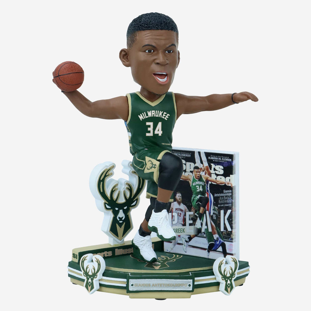 Giannis Antetokounmpo Milwaukee Bucks Sports Illustrated Cover Bobblehead FOCO - FOCO.com