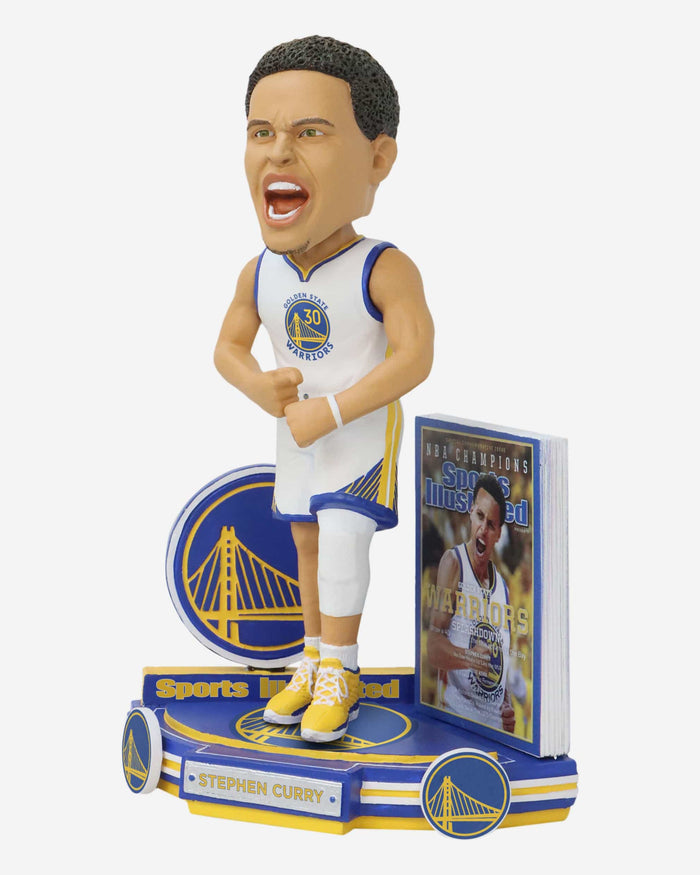 Steph Curry Golden State Warriors Splashdown Sports Illustrated Cover Bobblehead FOCO - FOCO.com