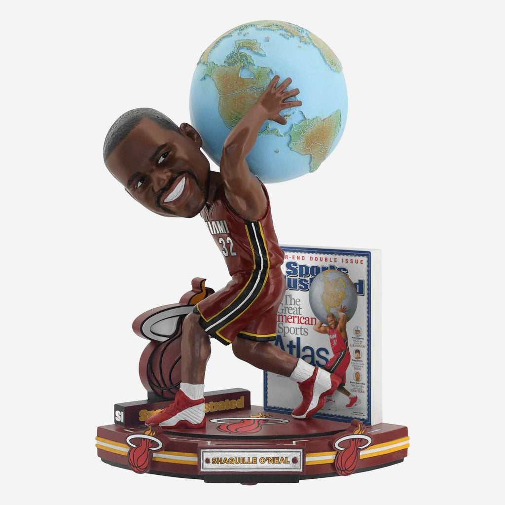 Shaquille O'Neal Miami Heat The Great American Sports Atlas Sports Illustrated Cover Bobblehead FOCO - FOCO.com
