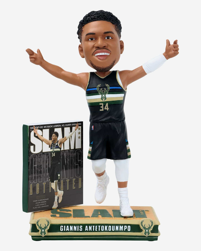 Giannis Antetokounmpo Milwaukee Bucks Activated Slam Magazine Cover Bobblehead FOCO - FOCO.com