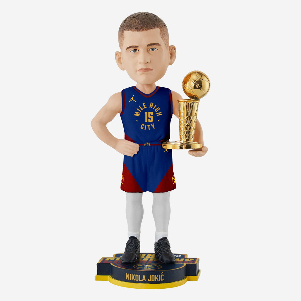 Nikola Jokic Denver Nuggets 2023 NBA Champions Statement Jersey Bobblehead FOCO - FOCO.com