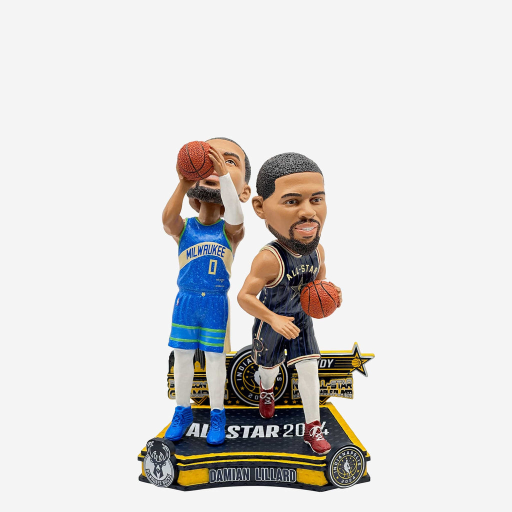 Damian Lillard Milwaukee Bucks 2024 NBA All-Star MVP and 3 Point Champion Dual Bobblehead FOCO - FOCO.com