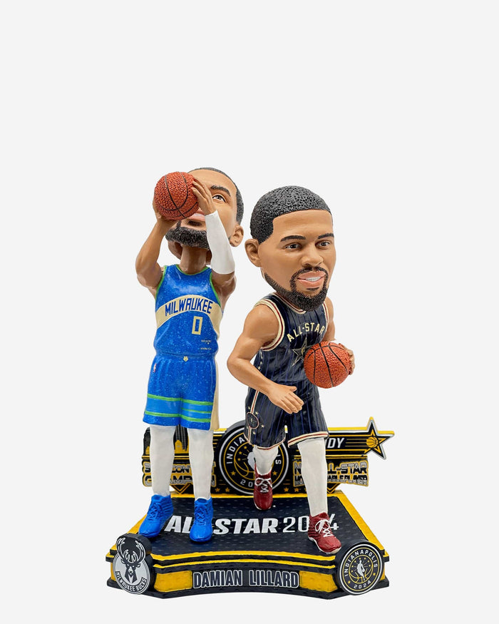 Damian Lillard Milwaukee Bucks 2024 NBA All-Star MVP and 3 Point Champion Dual Bobblehead FOCO - FOCO.com