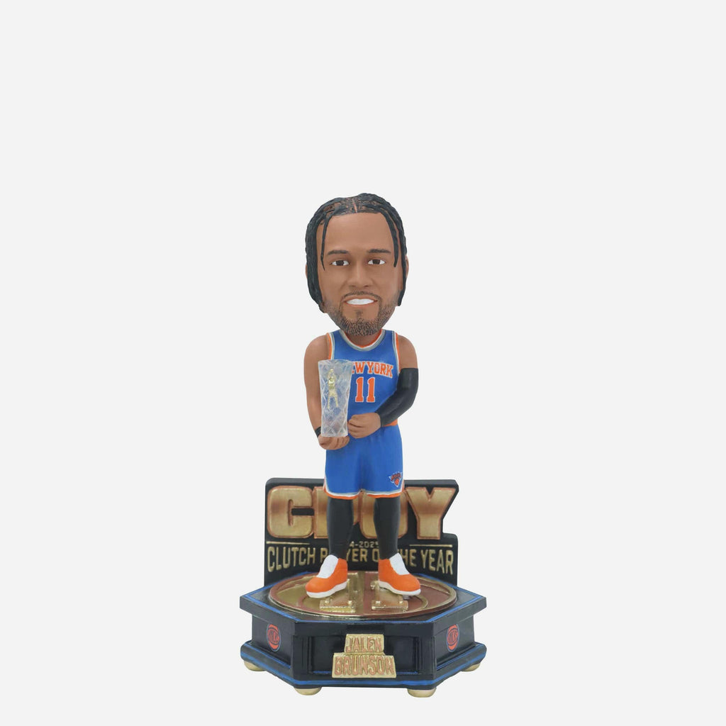 Jalen Brunson New York Knicks Clutch Player of the Year Mini Bobblehead FOCO - FOCO.com