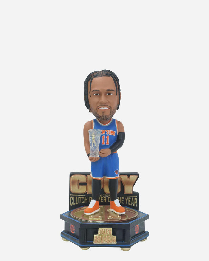 Jalen Brunson New York Knicks Clutch Player of the Year Mini Bobblehead FOCO - FOCO.com