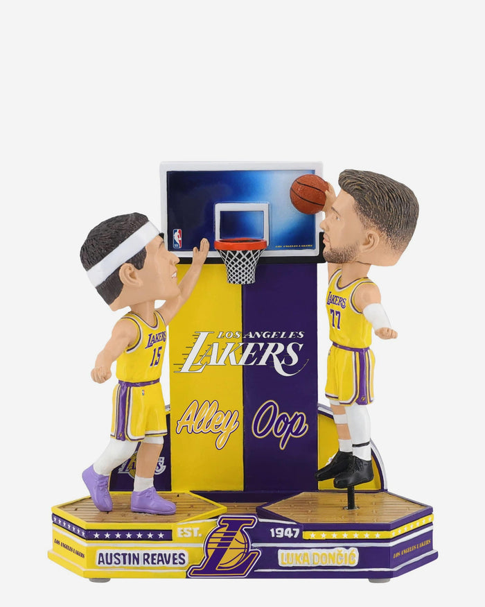 Luka Doncic & Austin Reeves Los Angeles Lakers Alley Oop Bobblehead FOCO - FOCO.com