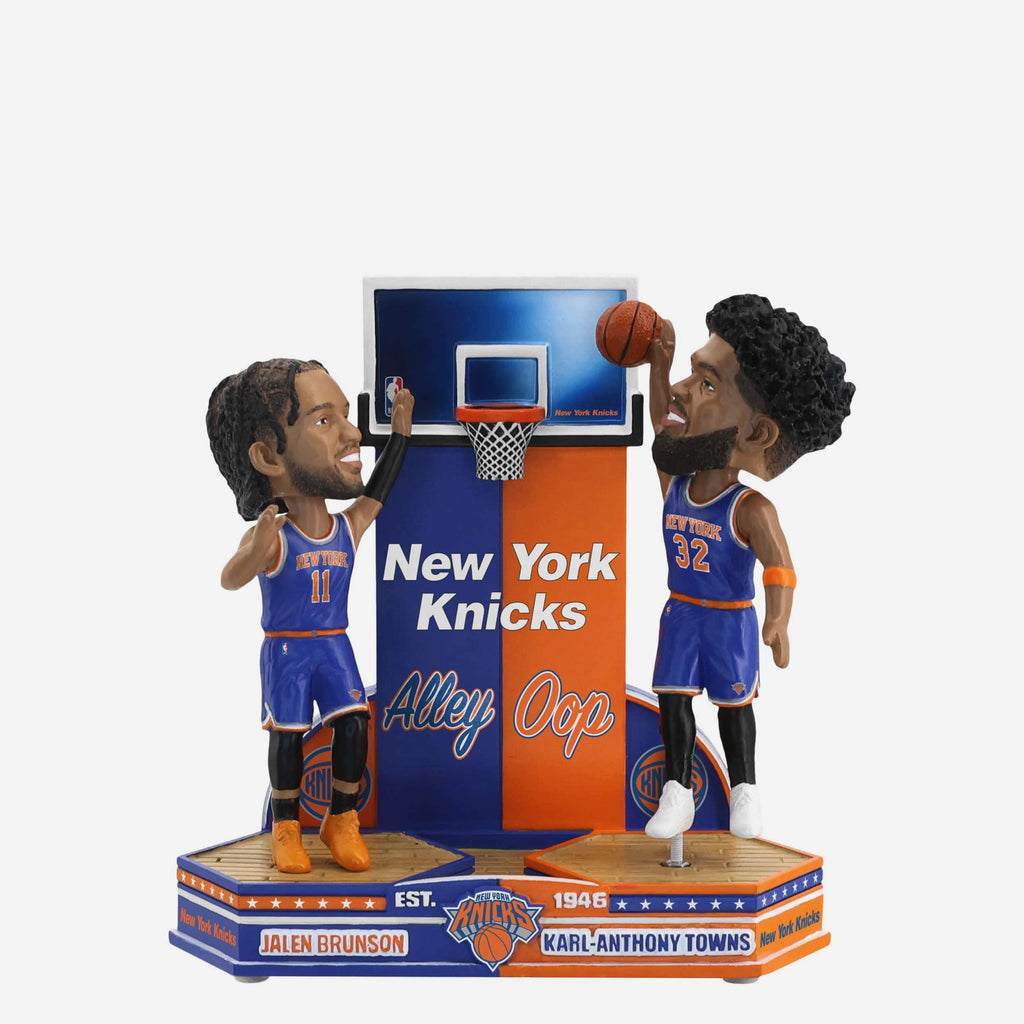 Jalen Brunson & Karl-Anthony Towns New York Knicks Alley Oop Bobblehead FOCO - FOCO.com