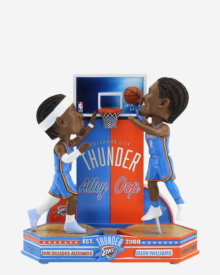 Shai Gilgeous-Alexander & Jalen Williams Oklahoma City Thunder Alley Oop Bobblehead FOCO - FOCO.com