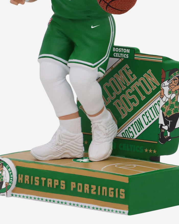 Kristaps Porzingis Boston Celtics Next Stop Bobblehead FOCO - FOCO.com