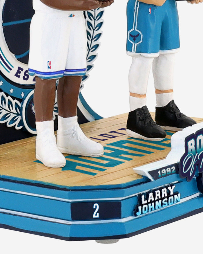 Larry Johnson & LaMelo Ball Charlotte Hornets 1992 & 2021 Rookie of the Year Dual Bobblehead FOCO - FOCO.com