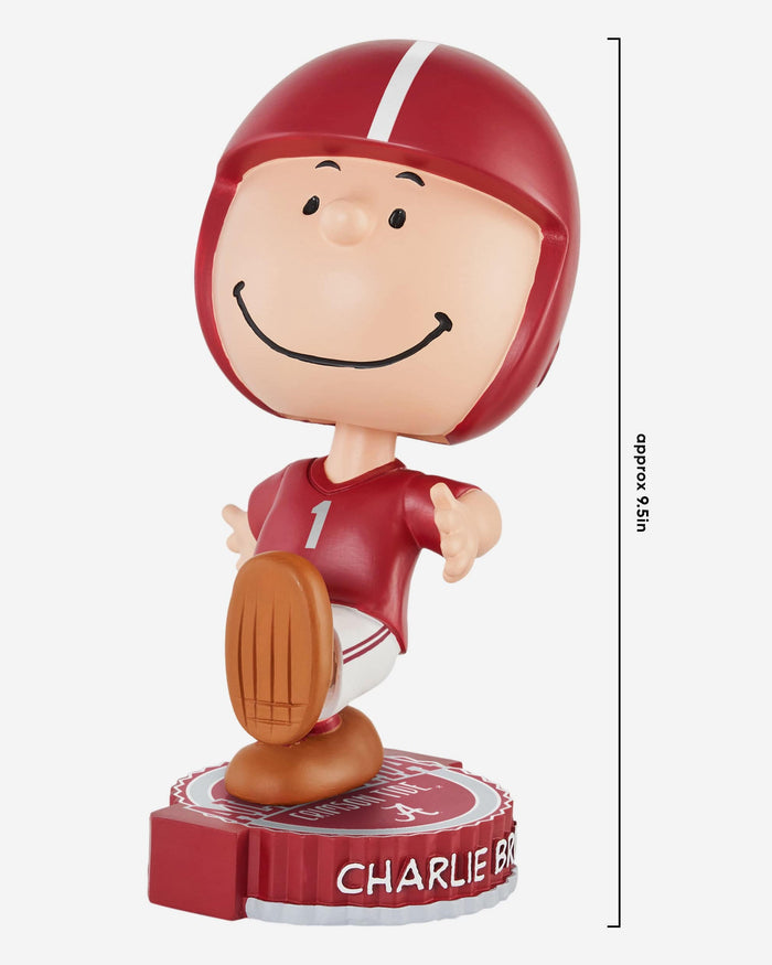 Alabama Crimson Tide Charlie Brown Peanuts Bighead Bobblehead FOCO - FOCO.com