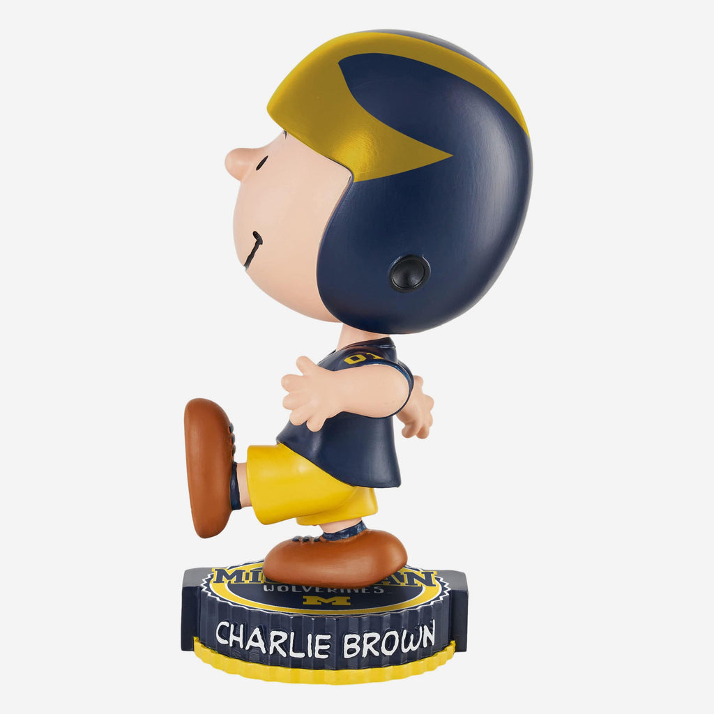Michigan Wolverines Charlie Brown Peanuts Bighead Bobblehead FOCO - FOCO.com