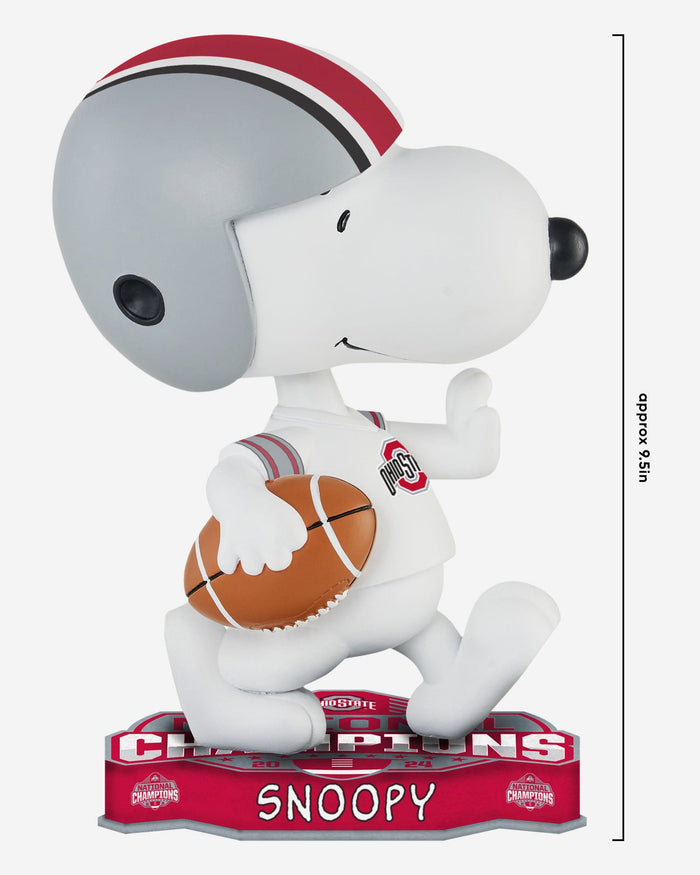 Ohio State Buckeyes 2024 Football National Champions Snoopy Peanuts Bighead Bobblehead FOCO - FOCO.com