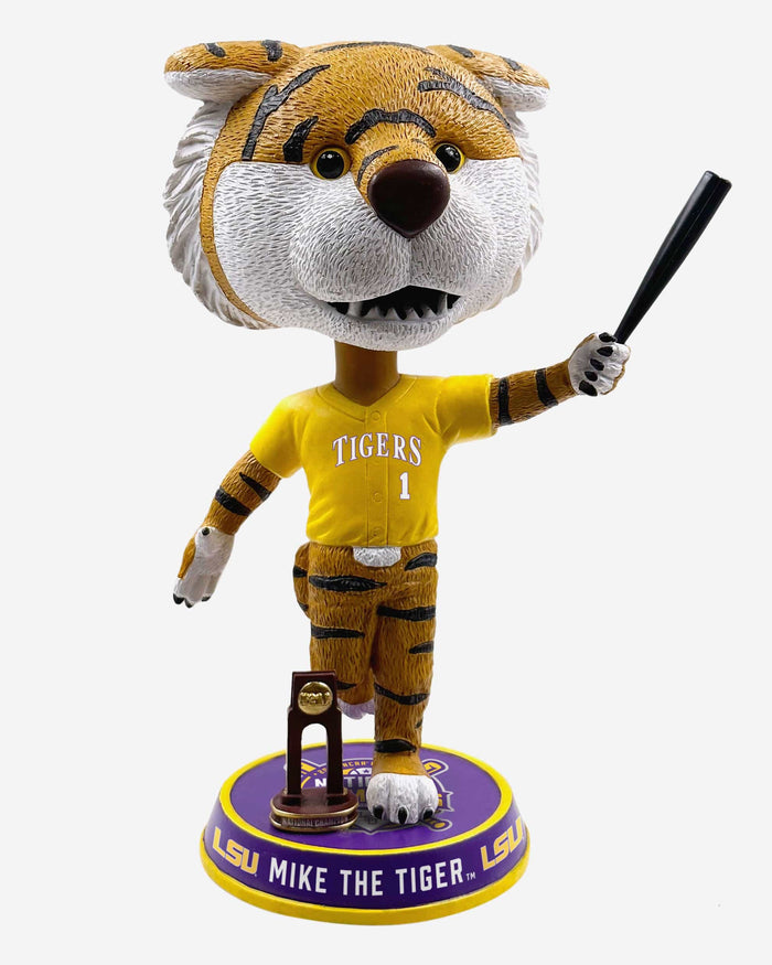 Mike the Tiger LSU Tigers 2023 Mens College World Series Champions Bighead Bobblehead FOCO - FOCO.com