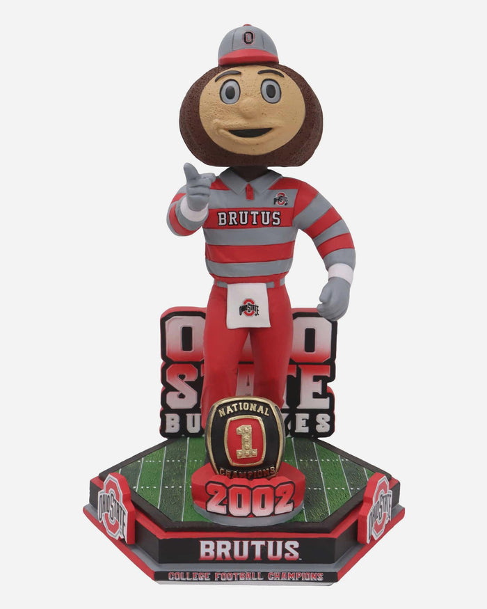Brutus Buckeye Ohio State Football National Champions 2002 Decades Of Excellence Bobblehead FOCO - FOCO.com