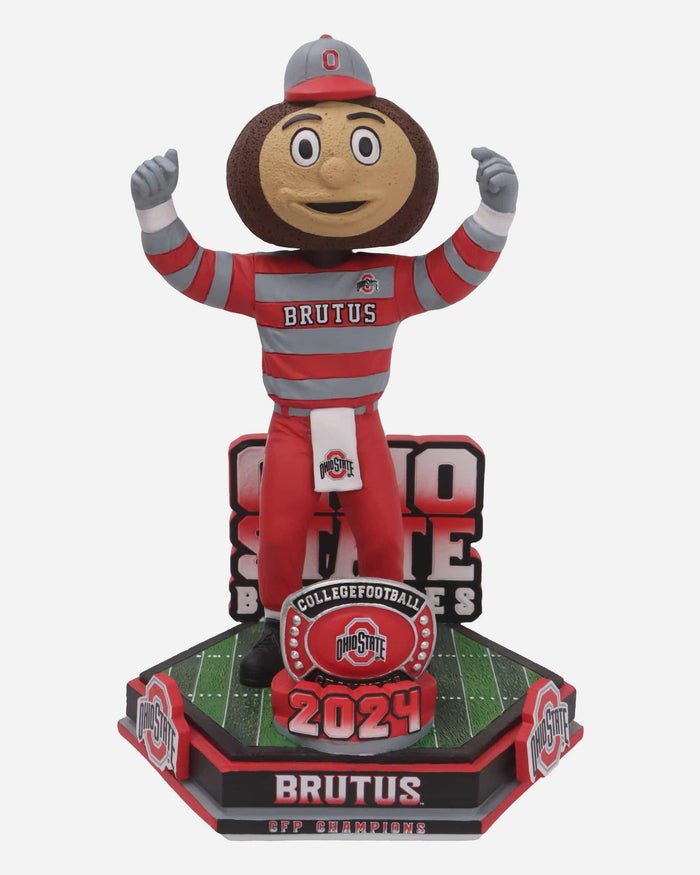 Brutus Buckeye Ohio State Football National Champions 2024 Decades Of Excellence Bobblehead FOCO - FOCO.com