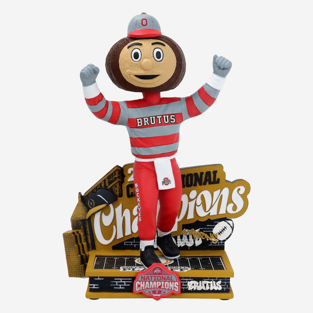 Brutus Buckeye Ohio State Buckeyes 2024 Football National Champions Graffiti Mascot Bobblehead FOCO - FOCO.com