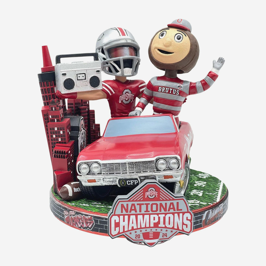 Brutus Buckeye Ohio State Buckeyes 2024 Football National Champions Mini Bobblehead Scene FOCO - FOCO.com