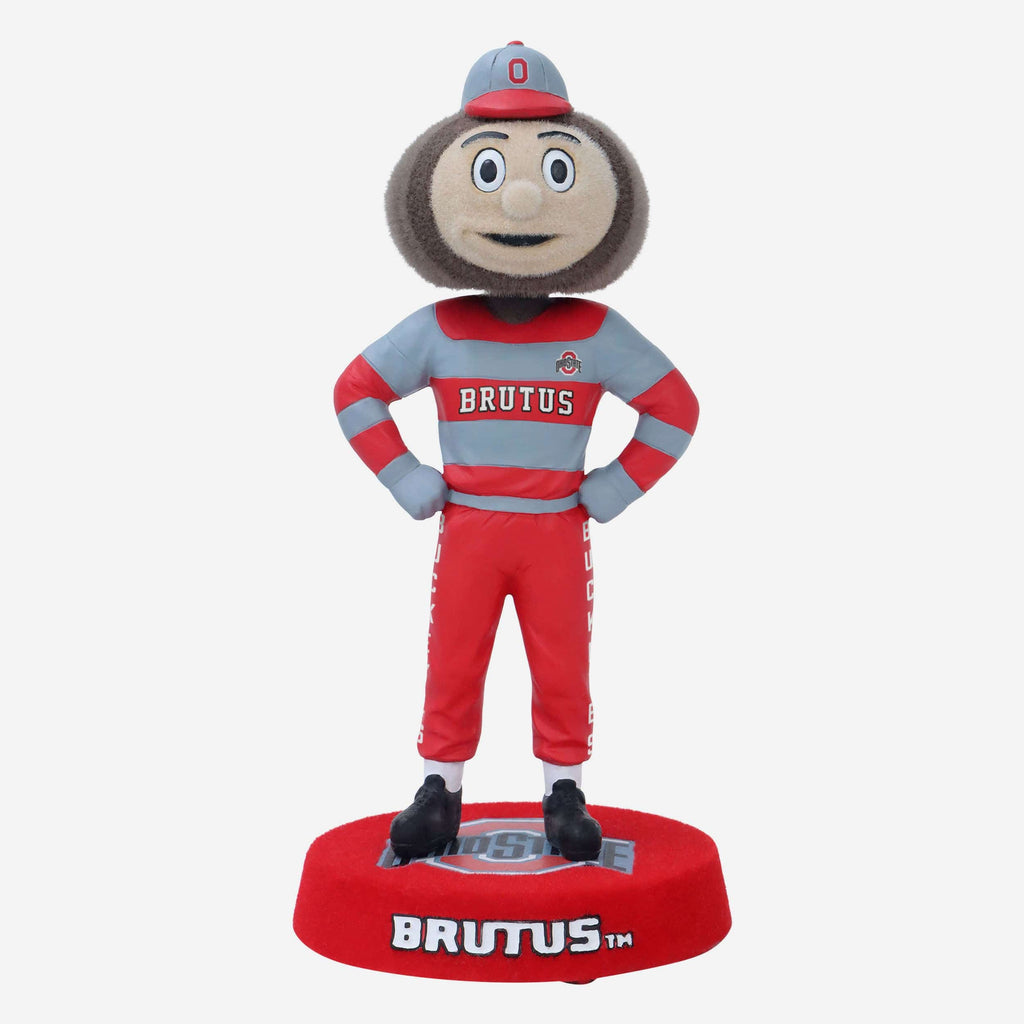 Brutus Buckeye Ohio State Buckeyes Fuzzy Fur Mascot Bobblehead FOCO - FOCO.com