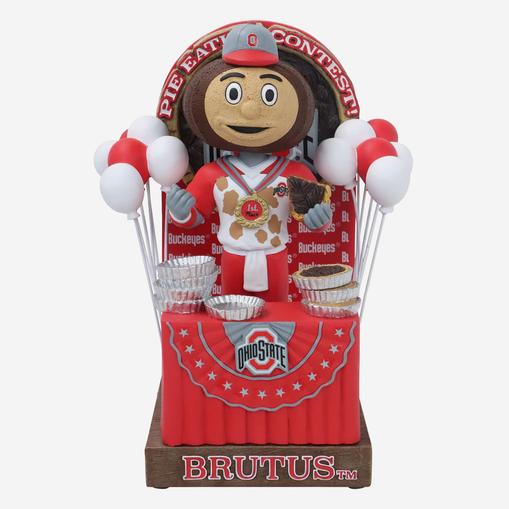 Brutus Buckeye Ohio State Buckeyes Pie Eating Contest Mascot Bobblehead FOCO - FOCO.com