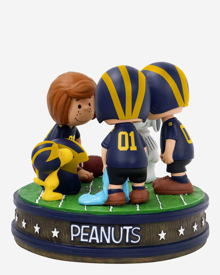 Michigan Wolverines Peanuts Huddle Mini Bobblehead Scene FOCO - FOCO.com