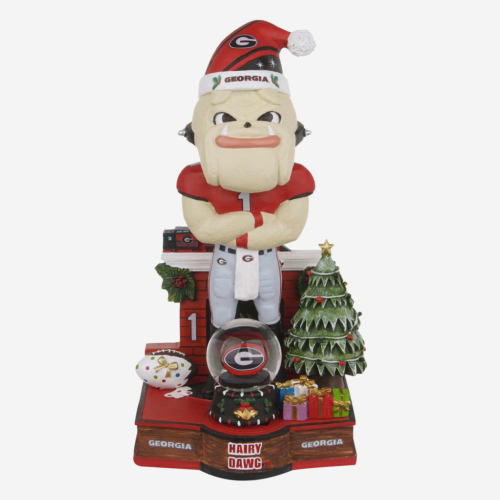 Hairy Dawg Georgia Bulldogs Snow Globe Mascot Bobblehead FOCO - FOCO.com
