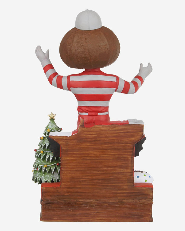 Brutus Buckeye Ohio State Buckeyes Snow Globe Mascot Bobblehead FOCO - FOCO.com