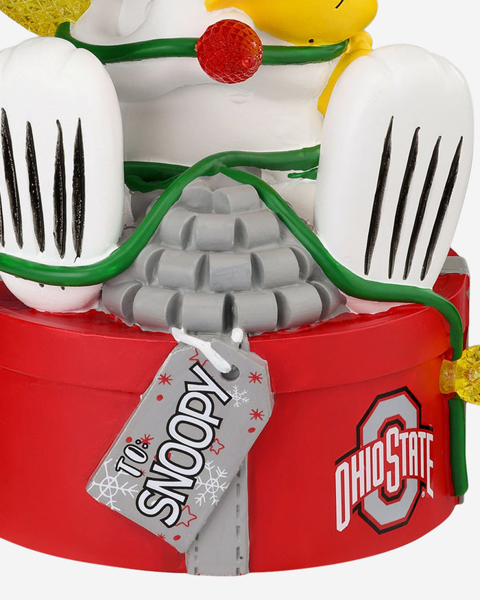 Ohio State Buckeyes Snoopy & Woodstock Peanuts Christmas Light Up Bobblehead FOCO - FOCO.com