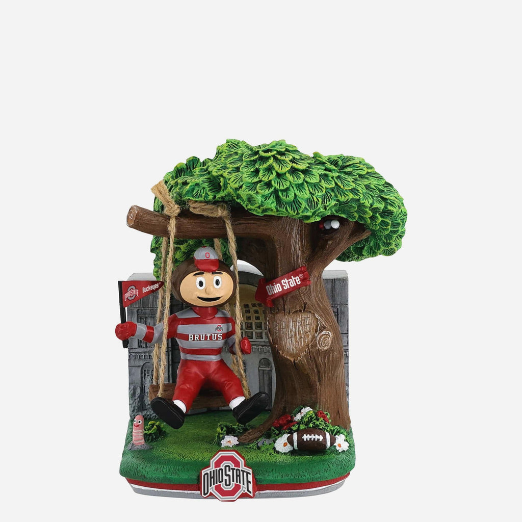 Brutus Buckeye Ohio State Buckeyes City Park Swing Mini Bobblehead FOCO - FOCO.com