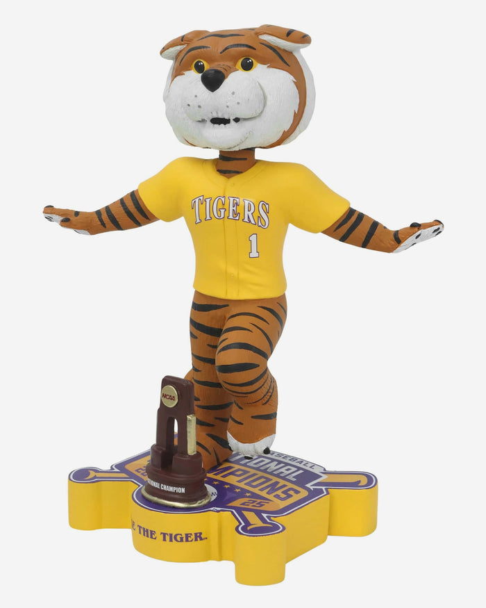 Mike the Tiger LSU Tigers 2025 College World Series Champions Mascot Bobblehead FOCO - FOCO.com