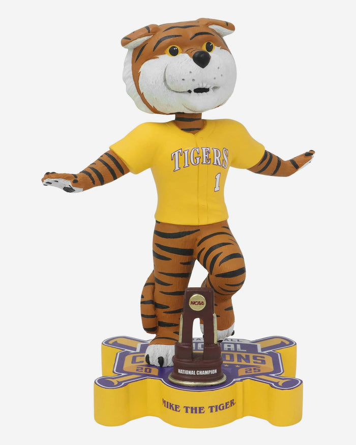 Mike the Tiger LSU Tigers 2025 College World Series Champions Mascot Bobblehead FOCO - FOCO.com