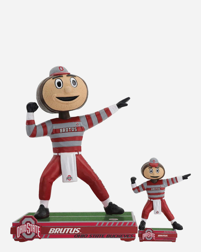 Brutus Buckeye Ohio State Buckeyes Magnetized Magnetized Bobble Dubblz Mascot Bobblehead