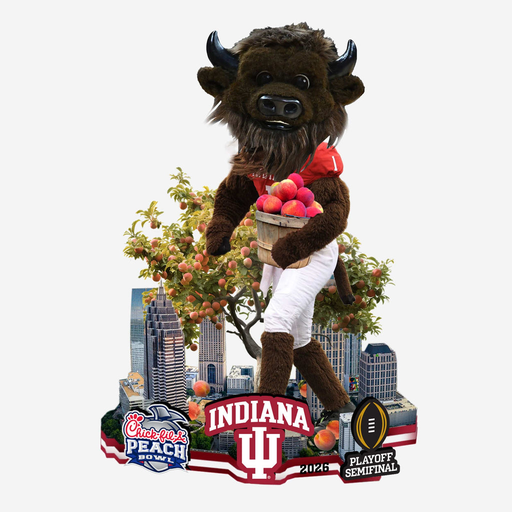 Indiana Hoosiers Peach Bowl Winner Mascot Bobblehead FOCO - FOCO.com