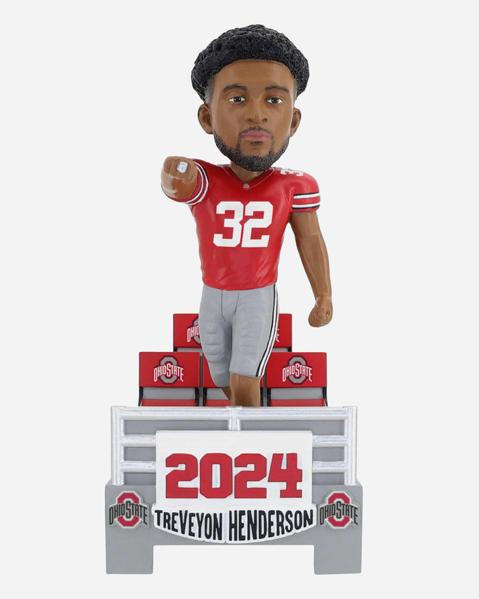 TreVeyon Henderson Ohio State Buckeyes 2024 Banner Bobblehead FOCO - FOCO.com