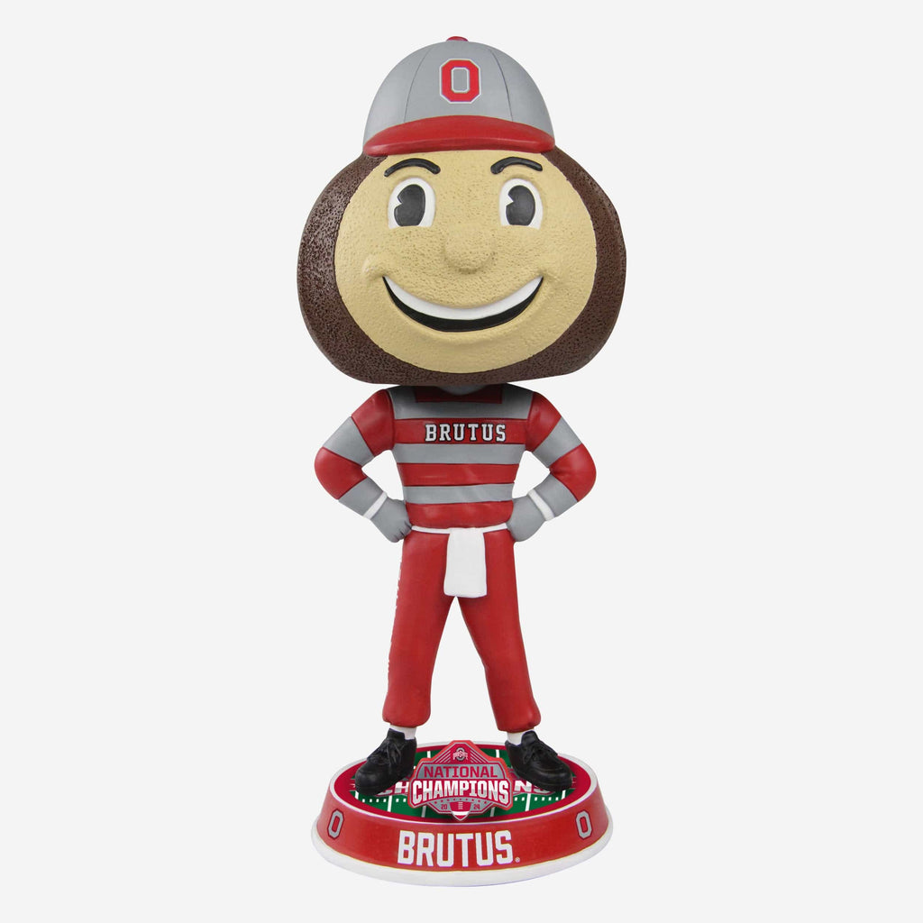 Brutus Buckeye Ohio State Buckeyes 2024 Football National Champions Mascot Bighead Bobblehead FOCO - FOCO.com