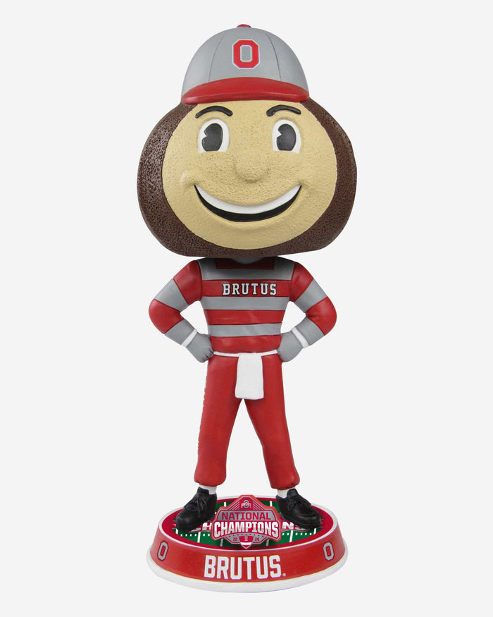 Brutus Buckeye Ohio State Buckeyes 2024 Football National Champions Mascot Bighead Bobblehead FOCO - FOCO.com