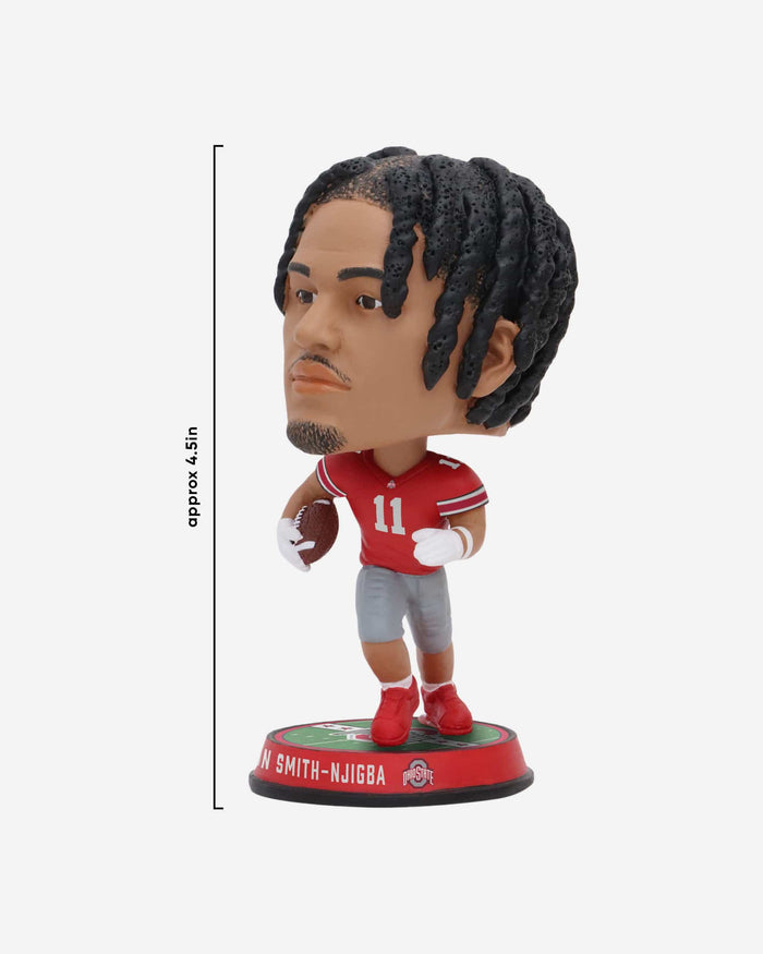 Jaxon Smith-Njigba Ohio State Buckeyes Field Stripe Mini Bighead Bobblehead FOCO - FOCO.com