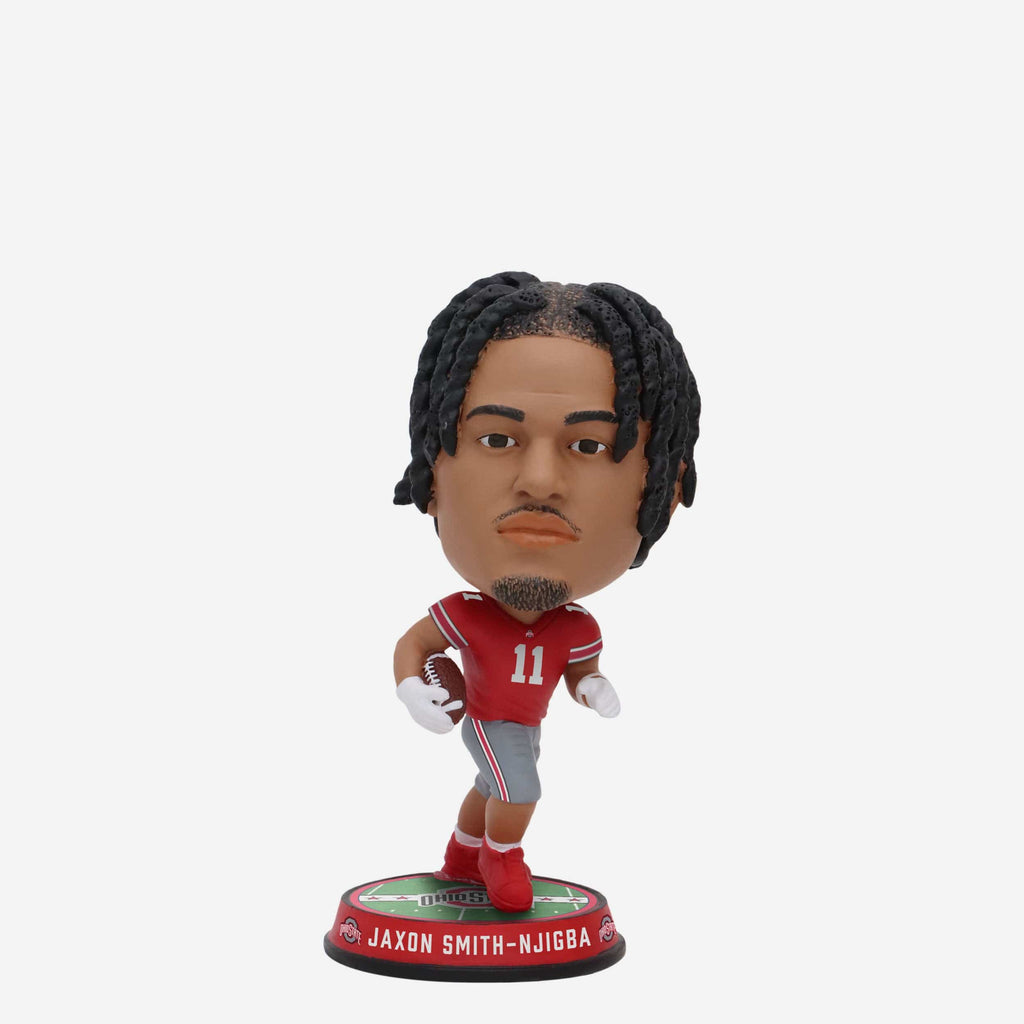 Jaxon Smith-Njigba Ohio State Buckeyes Field Stripe Mini Bighead Bobblehead FOCO - FOCO.com