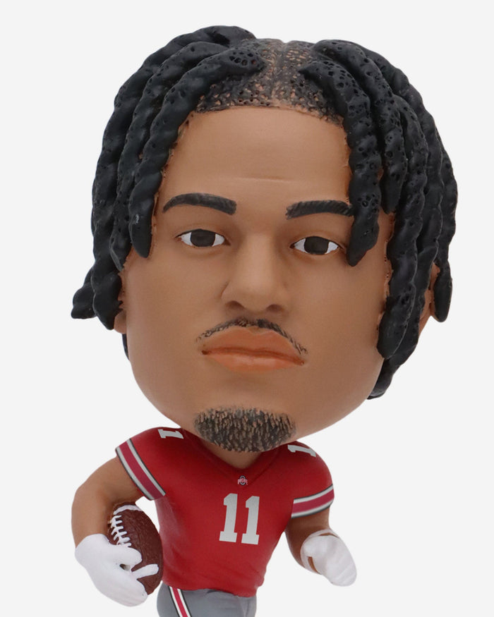 Jaxon Smith-Njigba Ohio State Buckeyes Field Stripe Mini Bighead Bobblehead FOCO - FOCO.com