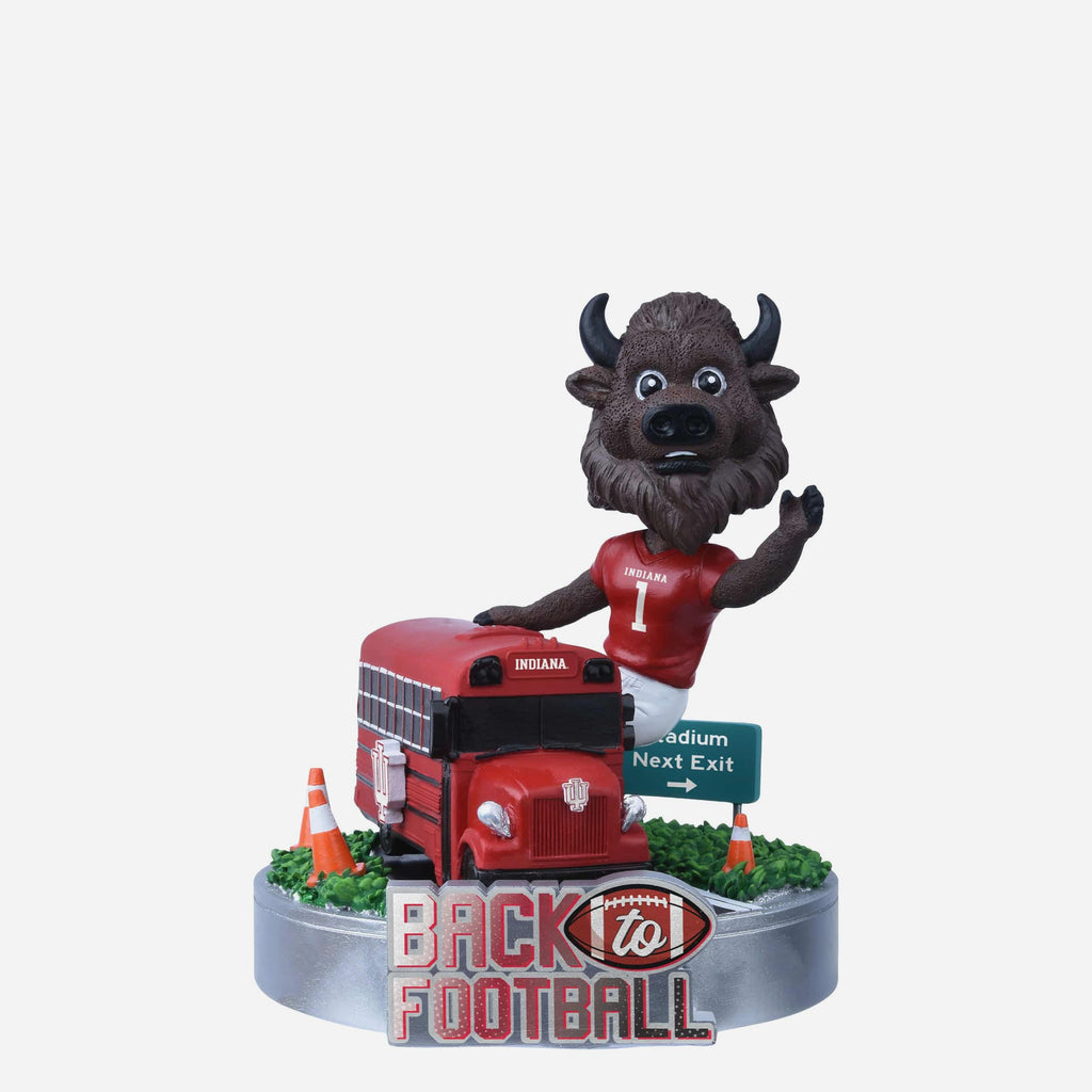 Hoosier the Bison Indiana Hoosiers Back to Football Bus Mascot Mini Bobblehead FOCO - FOCO.com