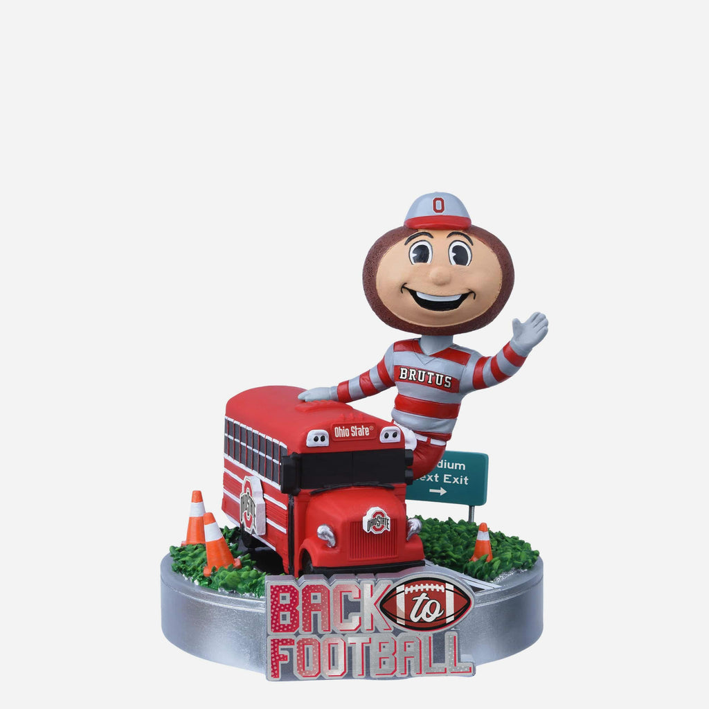 Brutus Buckeye Ohio State Buckeyes Back to Football Bus Mascot Mini Bobblehead FOCO - FOCO.com
