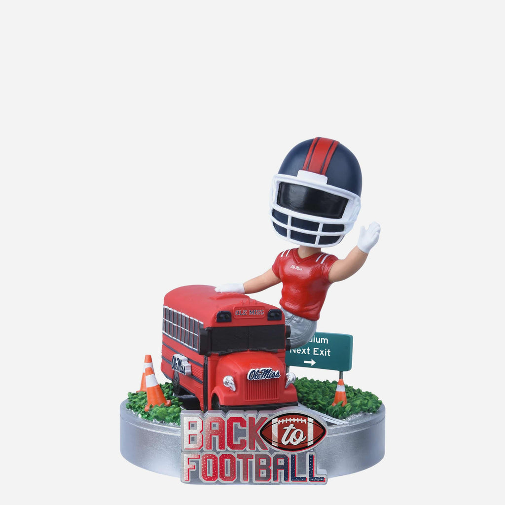 Ole Miss Rebels Back to Football Bus Mini Bobblehead FOCO - FOCO.com