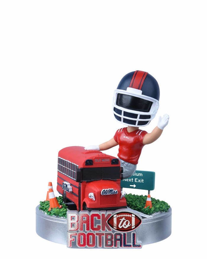 Ole Miss Rebels Back to Football Bus Mini Bobblehead