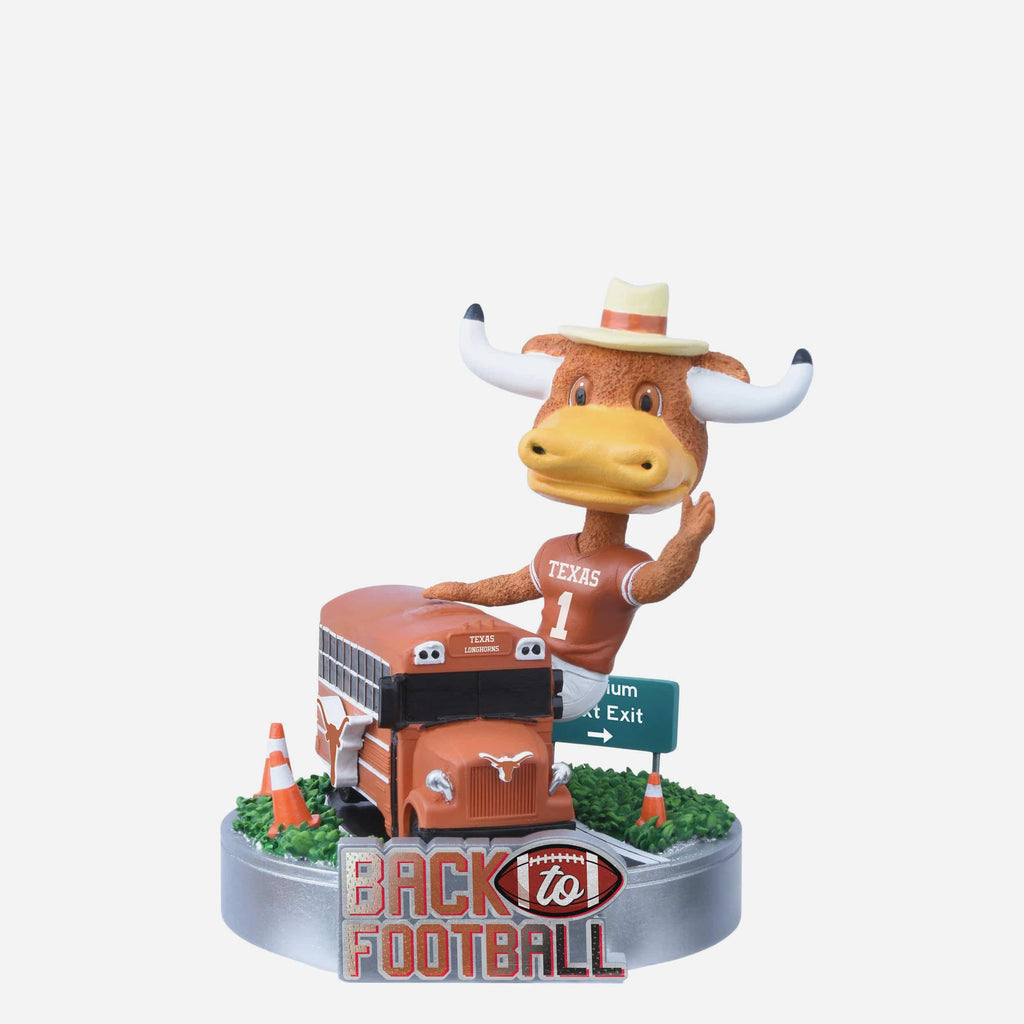 Hook'em Texas Longhorns Back to Football Bus Mascot Mini Bobblehead FOCO - FOCO.com