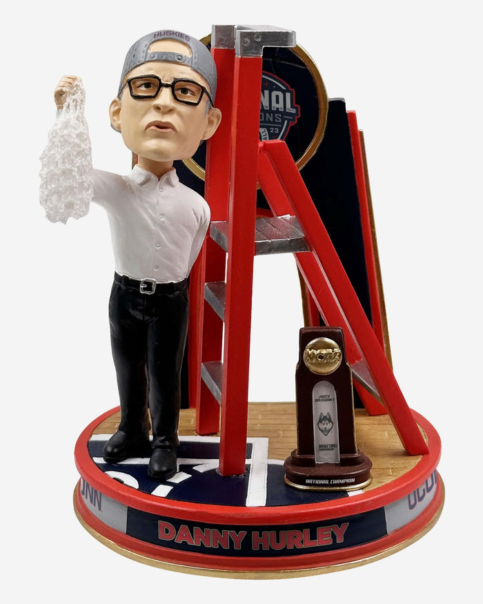 Danny Hurley UConn Huskies 2023 NCAA Men's Basketball National Champions Cutting the Net Mini Bobblehead Scene FOCO - FOCO.com