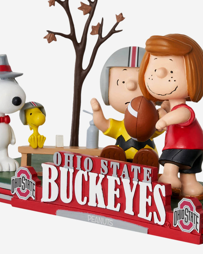 Ohio State Buckeyes Peanuts Gang Football Field Mini Bobblehead Scene FOCO - FOCO.com